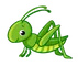 Green Hopper English のバッタ